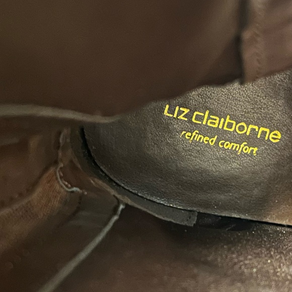 Liz Claiborne Women's Tilia Riding Boots Stacked Heel Sz 8.5 Cognac almost new❤️ - Picture 6 of 6